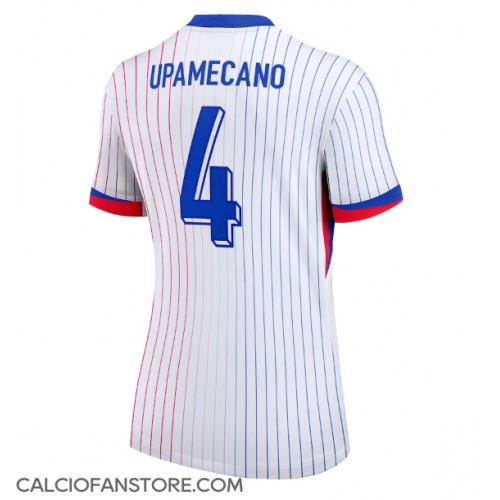 Maglia Calcio Francia Dayot Upamecano #4 Seconda Divisa Donna Europei 2024 Manica Corta